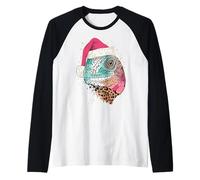 Charm Natalizio con Cappello di Babbo Natale, Lucertola Maglia con Maniche Raglan