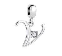 Charm New 2024 MariaFonte Adatto per Tutte Marche Bracciali Collane Lettera Alfabeto Iniziale Nome Argento Compleanno Anniversario Ciondoli Originale Amicizia Mamma Bead Cuore Natale Pendente