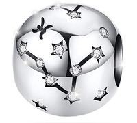 Charm New 2024 MariaFonte Compatibile Tutte Marche Bracciali Collane Zodiaco Segni Zodiacali Oroscopo Portafortuna Argento Compleanno Anniversario Originale Offerte Amicizia Mamma Bead Cuore Natale