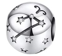 Charm New 2024 MariaFonte Compatibile Tutte Marche Bracciali Collane Zodiaco Segni Zodiacali Oroscopo Portafortuna Argento Compleanno Anniversario Originale Offerte Amicizia Mamma Bead Cuore Natale