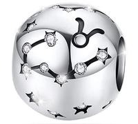 Charm New 2024 MariaFonte Compatibile Tutte Marche Bracciali Collane Zodiaco Segni Zodiacali Oroscopo Portafortuna Argento Compleanno Anniversario Originale Offerte Amicizia Mamma Bead Cuore Natale