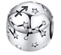 Charm New 2024 MariaFonte Compatibile Tutte Marche Bracciali Collane Zodiaco Segni Zodiacali Oroscopo Portafortuna Argento Compleanno Anniversario Originale Offerte Amicizia Mamma Bead Cuore Natale