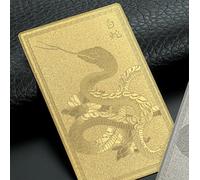 Charm OMAMORI GIAPPONESE carta oro buona fortuna soldi ricchi serpente bianco...