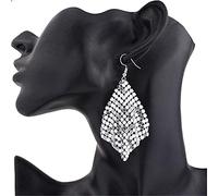 Charm Orecchini pendenti con paillettes Orecchini pendenti lucidi geometrici rotondi da donna Gioielli (argento) Disponibili e professionali.