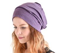 CHARM Organico Cotone Cappello A Tesa Larga Beanie Berretto Incurvato Largo Cappello per Uomo & Donna Hipster Moda Copricapo Porpora