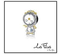 Charm Orologio Tockins Bella e la Bestia in argento 925 - Les Folies