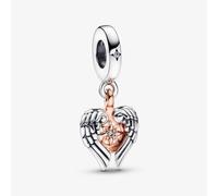 Charm Pandora Pendente ali d'angelo e Bussola 782359C01 Argento Zirconi Rosè