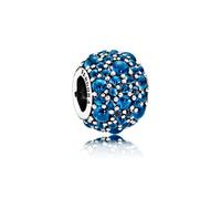 CHARM PANDORA SFERA IN PAVÈ BLU