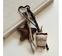 Charm/Pendente Portachiavi a Forma di Stella di Caffè con Nodo alla Moda & Unico, Portatile, Leggero, Durevole, Elegante, per Uso Quotidiano in Casa e all'Aperto, Estate Poliuretano