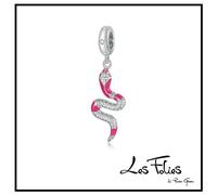 Charm Pendente Serpente Rosa ciondolo pendente in argento 925 - Les Folies