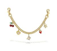 Charm per borsa a forma di ciliegia, elegante in lega d'oro, ciondolo per borsa a forma di ciliegia, charm per borse, ciondoli a forma di fragola, farfalla e cuore, squisito accessorio per borse