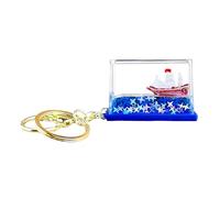 Charm Per Borsa | Pendaglio Zaino Nave Galleggiante,Portachiavi Pendente Antistress Sabbie Mobili Liquide Acrilico Decorativo per Bambini Adulti Donne - per Zaino Borsa Regalo Bambini Donne Adulti Com