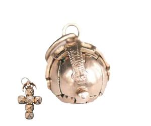 Charm per Borsa Pendente In Stile Vintage Con Sfera, Croce E Motivo A