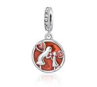 Charm per braccialetti Pandora con scritta in lingua inglese "Giving Mom", in argento Sterling 925, con sagoma commovente, regalo per la festa della mamma