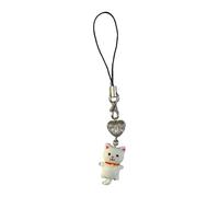 Charm per Telefono Gatto - Braccialetto con Anello Portachiavi | Charm Decorativo Pendente A Gatto Antiperdita Portachiavi Cordino Adatto Per Borsette Borse Bambini Adulti E Accessori
