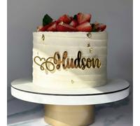 Charm Per Torta Personalizzato In Acrilico 3mm Nome Compleanno Topper