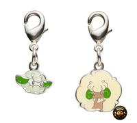 Charm Pokemon centrale in metallo Cottonee & Whimsicott Giappone nuovo