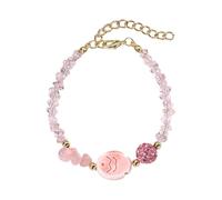 Charm regolabile in ceramica e lumaca con perline di cristallo, gioielli marini per donne e ragazze, con cristalli dolci e perline regolabili, Misura unica, come descritto