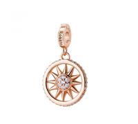 Charm ROSATO Storie in argento 925 placcato oro rosa RZ251 con cristalli SOLE/DE