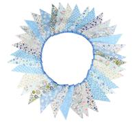 Charm Rustico Vintage Floreale Triangolo Bandiera Tessuto Bunting Striscione per