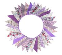 Charm Rustico Vintage Floreale Triangolo Bandiera Tessuto Bunting Striscione per