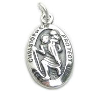 Charm San Cristoforo in argento sterling .925 x 1 Santi charms