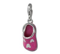 Charm Silberdream In Argento 925 Emaille Pendente Rosa Clog Schlappen FC871P