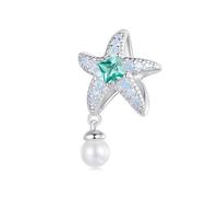 Charm Stella Marina per Bracciali Pandora,Ciondoli in Argento Sterling con Perle per Figlia,Mamma,Amica