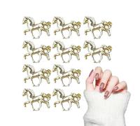 Charm Unghie | 10 Pezzi per Manicure a Forma di Cavallo - Decorazioni Cellulari - per Artisti Spose Feste Eventi Speciali Principianti Amanti della Bellezza Studenti Donne Ragazze Casa