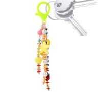 Charm unico per zaino con perline, ciondolo decorativo per borsa, portachiavi color arcobaleno, clip per borsa con perline alla moda, ciondolo per borsa, portachiavi decorativo per chiavi dell'auto,