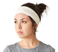 CHARM Uomo elastico bandana Fascia Per Capelli giapponese lungo capelli dreads testa incarto bianco