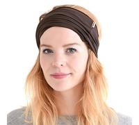 CHARM Uomo elastico bandana Fascia Per Capelli giapponese lungo capelli dreads testa incarto bruno
