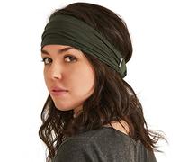 CHARM Uomo Testa Copertina Fascia Bandana Allungamento Capelli Stile Giapponese Cachi M