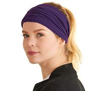 CHARM Uomo Testa Copertina Fascia Bandana Allungamento Capelli Stile Giapponese Viola M