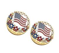 Charm US 250Th Anniversary Fiore Stella Spilla Lapel Pin Petto Gioielli per Abiti e Cappelli Anniversario Corpetto Corpetto, One Size, come descritto
