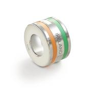 Charm Viaggi IRLANDA con Nome dello Stato Ireland e Colore della Bandiera Irlandese - Compatibile con Tutte le Marche - Made in Italy - Charm per Bracciali e Collane in Argento 925 (Irlanda)