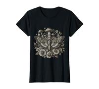 Charm vintage con falena floreale, per ragazze e donne Maglietta