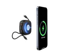 Charmast Batteria esterna, 10000mAh Magnetica Power Bank con USB C & Lighting Cavi Integrati, 20W PD Ricarica Rapida Portatile Caricatore, Display LED, per iPhone, AirPods, iWatch, ecc