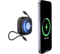 Charmast Power Bank Wireless 10000mAh con Cavi Integrati, Mini Powerbank Carica Rapida 20W PD USB C, Display LED Batteria Esterna Compatibile con Apple Watch AirPods iPhone Samsung Smartphone Tablet