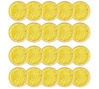 CharmBurst 20 Pezzi Mini Simulazione Fette di Limone, Limoni Decorativi in Plastica, Fette di Limone Artificiali per Decorazione Festiva e Riempimento Cesto