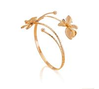 CharmBurst Bracciale con Pendente Fiore, Stile Modaiolo & Elegante, Festività e Moda da Spiaggia, Regolabile, Placcato Oro, Gioiello Boho, Bracciali Regolabili Ouro Semplici