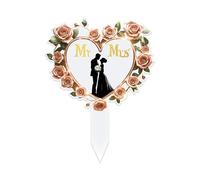 CHarmeFleur Decorazione Torta Nuziale Herr e Frau - Multicolore - 1 Pezzo - Occasione Matrimonio