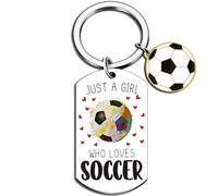 CHarmeFleur Regali di calcio per ragazze portachiavi da calcio per amanti del calcio regali di squadra di calcio per appassionati giocatori amici sorelle regalo per ragazze adolescenti articoli di