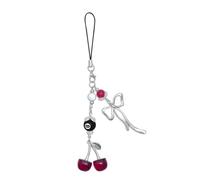 CHarmeFleur Set Di Teneri Ciondoli Per Cellulari Estetici Con Ciliegia, Fiore, Farfalla E Stella, Cordini Adorabili Per Telefono, Accessori Carini Per Borsa, Portachiavi,