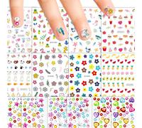 CharmeFleur Sticker Per Unghie Bambini E Piccole Pietre Decorativi Dolci Pietre Per Unghie Set Per Bambine Regali Per Feste Di Compleanno Bambina Fiori Unicorni Frutti An