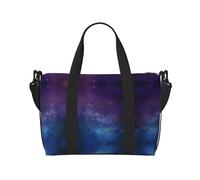 CHARMERM Borsa a tracolla unisex e universo, con stelle e galassie, borsa a tracolla interstellare per viaggi d'affari o personali in aereo, nero, nero, Taglia unica