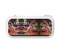 CHARMERM Sacchetto di immagazzinaggio di Eva della stampa del cibo per il gioco duro di viaggio di immagazzinaggio del messaggero borsa per console Pro, Bianco, One Size, Art Deco