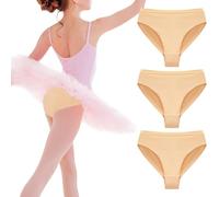 Charmi Mutande Danza Slip Balletto Intimo Tinta Unita Bambina Pacco da 3 Beige 12-14 Anni (Dimensione del Produttore 160)