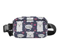 Charming Alpaca Purple Marsupio da donna Marsupio impermeabile luminoso Crossbody Marsupio Charming Alpaca viola, 20,3 x 13,5 x 5,8 cm, divertente, carino, affascinante alpaca viola, 20,3 x 13,5 x 5,8