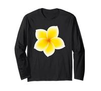 Charming Cute Tropical Flower Frangipani Yellow Flower Maglia a Manica